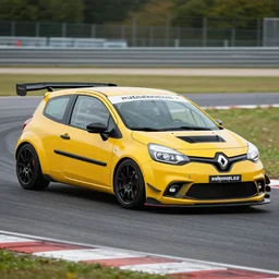 A Renault Twingo 3 TCE racing, big spoilers, 21 inches wheels, hypersport, supersport, Brabus