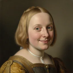 photo of clara peeters with simple smile paint detailed digital artstation, portrait hd 4 k, y greg rutkowski and gaston bussiere and craig mullins and j. c. leyendecker, hd