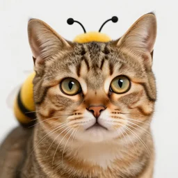 bee cat. hyperdetailed photorealism