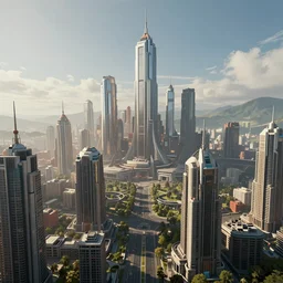a futuristic city, scifi wallpaper, highly detailed