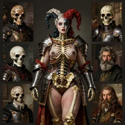 character portrait of rubenesque woman onoskeleton with harelequin icthyosis wearing knightly yoroi and menpo from scorn game, mortal shell, by beksinski, grim dark orientalism, rembrandt, ilya repin, cg society, tone mapping, global illumination