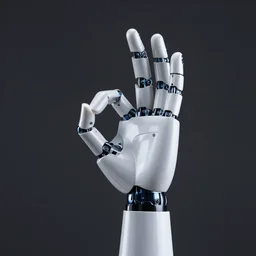 a robotic hand forming the ok hang sign