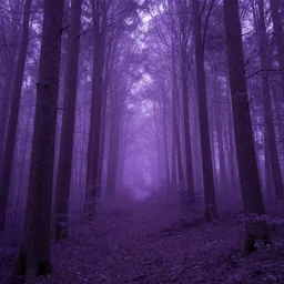 atmospheric purple forest