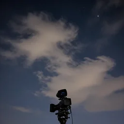 extreme cloud formations at night, sky photo, andromeda in the background, spectacular lighting, 3 5 mm panavision camera