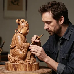 paul giamatti wood carving from a chinese master