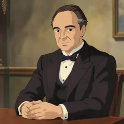 godfather still, kate beckinsale as don vito coleone, sitting by table,'asking without respect'meme, suit, portrait shinkai makoto studio ghibli studio key hideaki anno sakimichan stanley artgerm lau rossdraws james jean marc simonetti elegant highly detailed digital painting artstation pixiv