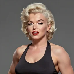 detailed portrait of marilyn monroe as a female bodybuilder zarya from overwatch, attractive, beautiful, fantasy, intricate, elegant, highly detailed, digital painting, artstation, concept art, matte, sharp focus, illustration, art by aenaluck, artgerm and roberto ferri and greg rutkowski, epic fantasy, digital painting