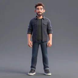 Joe rogan T posing 3d render model