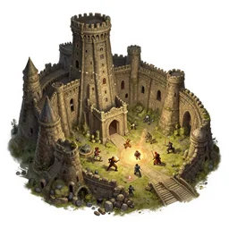 point perspective dungeon tufted mills fantasy dungeon quest adjectivists are fighting a group of doom fighters,by artgerm and Craig Mullins, James Jean, Andrey Ryabovichev, Mark Simonetti and Peter Morbacher 16k