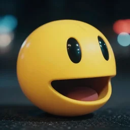 photo of pacman, cinestill 8 0 0 t, 8 5 mm f / 1. 8, bokeh, cinematic