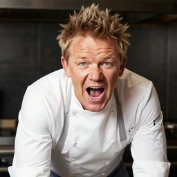portrait of gordon!! ramsay!! shouting ram