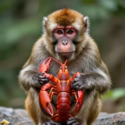 monkey lobster. hyperdetailed photorealism