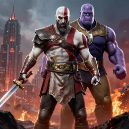 kratos and thanos collab