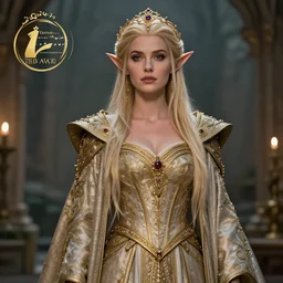 beautiful elf queen in ornate robes, highly detailed, 8 k, hdr, award - winning, trending on artstation, clayton crain