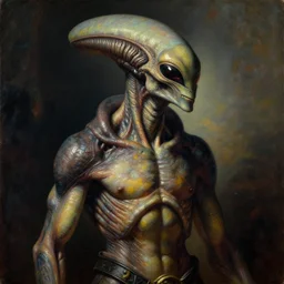 neoclassical portrait of a reptilian alien politician from the game mass effect with scaly skin, long snout and a muscular torso, by jacques - louis david, by greg rutkowski, by zdzisław beksinski, by josep tapiro baro, trending on artstation, featured on pixiv, masterpiece, oil on canvas, cinematic