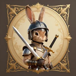 bunny with helmet and sword, exquisite imaginative poster art, movie art, elegant, by lucusfilm, weta studio, 8 k, denoised