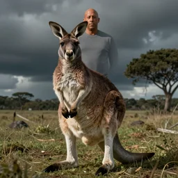 vin diesel as a good looking kangaroo
