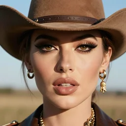 dolce & gabbana campaign featuring jar jar binks as a female cowgirl, long eyeslashes, huge juicy lips, big seductive eyes, unprocessed colors, # nofilter, shot by mario testino, realistic vfx simulation