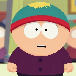a closeup photorealistic animated still of a hybrid cartman and kyle from south park. bright scene. fine detail. this 4 k hd image is trending on artstation, featured on behance, well - rendered, extra crisp, features intricate detail, epic composition and the style of unreal engine.