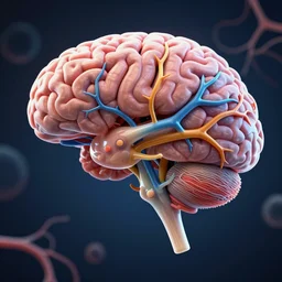 synapses of a brain, colorful, trippy, highly detailed