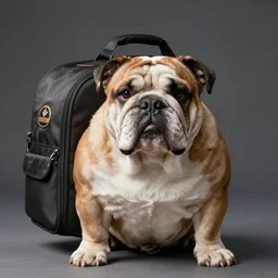 a bulldog rendered with marmoset toolbag,