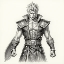pencil drawing of sorcerer in doa 5, art by artgerm