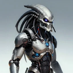 cybernetic neo - predator mind transfer, sci - fi fantasy illustration by craig mullins