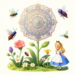 the platonic ideal of flowers, sprouting, insects and praying of cletus kasady carnage dementor chtulu mandala ponyo alice in wonderland dinotopia watership down, hollow knight, d & d, fantasy, ego death, mdma, dmt, psilocybin, concept art by greg rutkowski and simon stalenhag and alphonse mucha