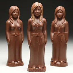 three - dimensional chocolate sculpture of nicole aniston by amaury guichon, fully clothed, life - like, food photography, centered, well - lit