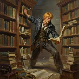 a moving library, by greg rutkowski e thomas kinkade, fantasy, d & d, very detailed, high definition, realistic painting, character design, trending on artstation
