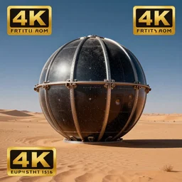 A photo of the stargate in the dessert , Studio Lighting, High Detail, 4K, Title-Shift, Hyperrealism