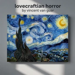 “lovecraftian horror by vincent van gogh”