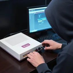 hacker hacking a nintendo entertainment system console