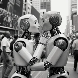 two robot kiss, v - j day in times square ， alfred eisenstaedt, by tooth wu, color photos, hd photos
