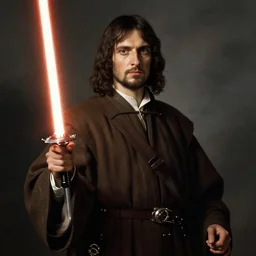 a caravaggio artwork film still of star wars, artwork by caravaggio