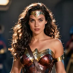 a planar analysis portrait of wonder woman