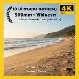 photo of a beautiful beach in the morning, shot with iphone 1 0, unreal engine, winning award photo, kodak, 5 0 mm, masterpiece, 4 k
