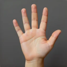 study of a right little palm with 5!! five!!! straight fingers, detailed, precise, accurate, oil painting, matte painting, award - winning, smooth, realistic, hyperrealism,