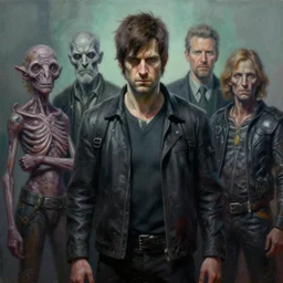 alan wake has schizophrenia, desaturated, psychedelic, tim hildebrandt, wayne barlowe, bruce pennington, donato giancola, larry elmore, oil on canvas, masterpiece, trending on artstation, featured on pixiv, cinematic composition, dramatic, beautiful lighting, sharp, details, hyper - detailed, hd, hdr, 4 k, 8 k