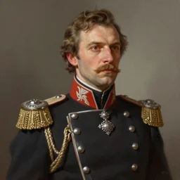 portrait of an austrian man wearing a traditional nineteenth century austro - hungarian empire military uniform, metal shoulder pauldrons, intricate, highly detailed, digital painting, artstation, concept art, sharp focus, cinematic lighting, illustration, art by artgerm and greg rutkowski, alphonse mucha, cgsociety