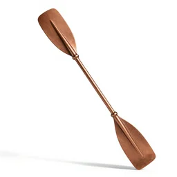 bronze canoe paddle, stylized 3d render, isolated on a pure white background, centered, entire object in frame, sharp focus, soft studio lighting