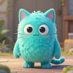 a slime monster as a cat.