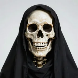 portrait of a veiled skeleton, bright eyes, smiling face, symmetric face, studio light, hdr, nikon 2 4 mm f / 1. 8 g, by sebastiao salgado