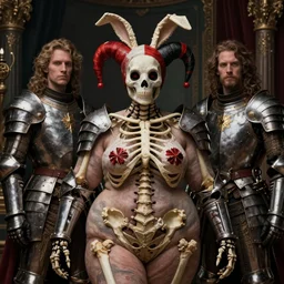 character portrait of rubenesque onoskeleton with harelequin icthyosis wearing knightly armor from mortal shell game and scorn game, by h r geiger and beksinski, grim dark orientalism, rembrandt, cg society, tone mapping