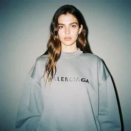 realistic! photoshoot for a new balenciaga lookbook, color film photography, portrait of a beautiful woman, photo in style of tyler mitchell, 35mm
