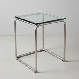 furniture design of stool, modern, steel and glass, bauhaus