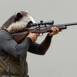 aardvark shooting a sniper rifle, elegant intricate digital painting artstation concept art by mark brooks and brad kunkle detailed