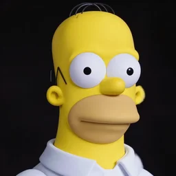 studio portrait of man that looks excactly like homer simpson, lookalike, as if homer simpson came to life, soft light, black background, fine details, close - up, award winning photo by herb ritts