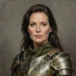 a professional painting of a beautiful Meryl Streep, clothed in military armor, olive skin, long dark hair, beautiful bone structure, symmetrical facial features, intricate, elegant, digital painting, concept art, smooth, sharp focus, illustration, from Metal Gear, by Ruan Jia and Mandy Jurgens and Artgerm and William-Adolphe Bouguerea