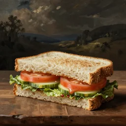 reuben sandwich, painted by rubens